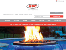 Tablet Screenshot of hearthproductscontrols.com